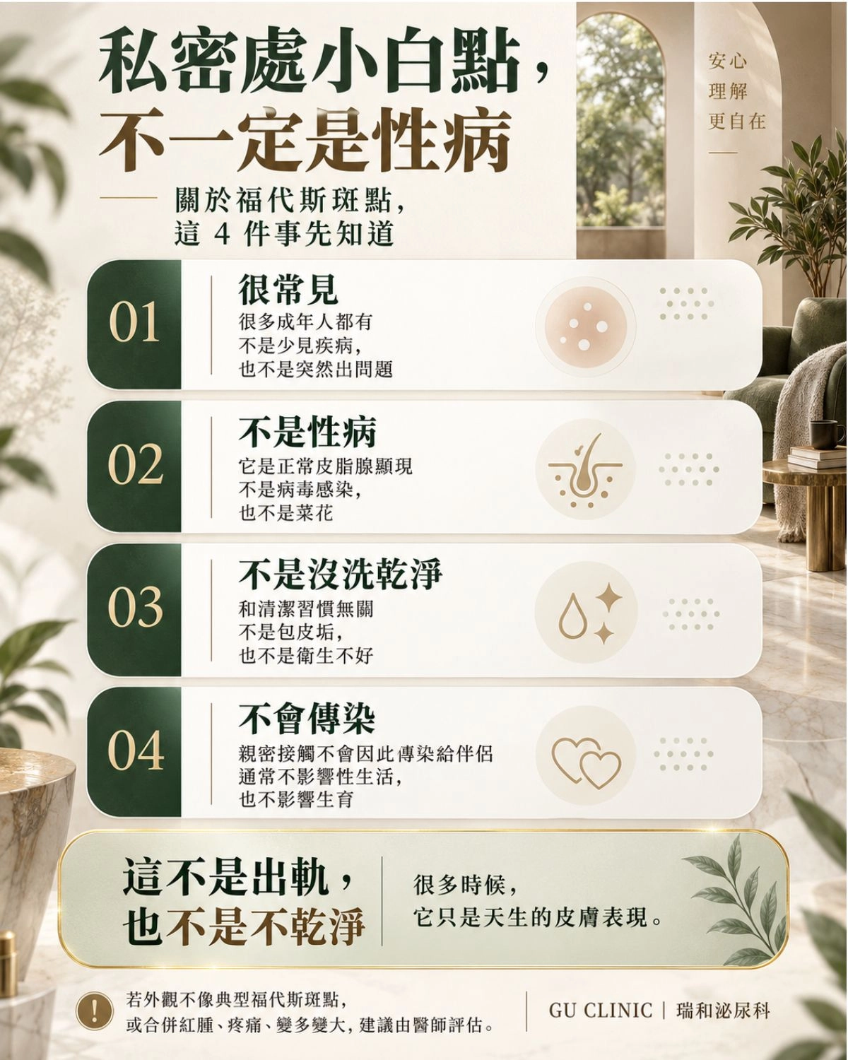 福代斯斑點是性病嗎？會傳染嗎？專科醫師圖解福代斯斑點為 80% 成人皆有的正常皮脂腺生理變異，提供伴侶溝通與消除疑慮指南。